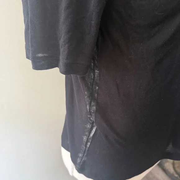 ZADIG & VOLTAIRE Black Metallic Detail Tee S - Picture 4 of 6